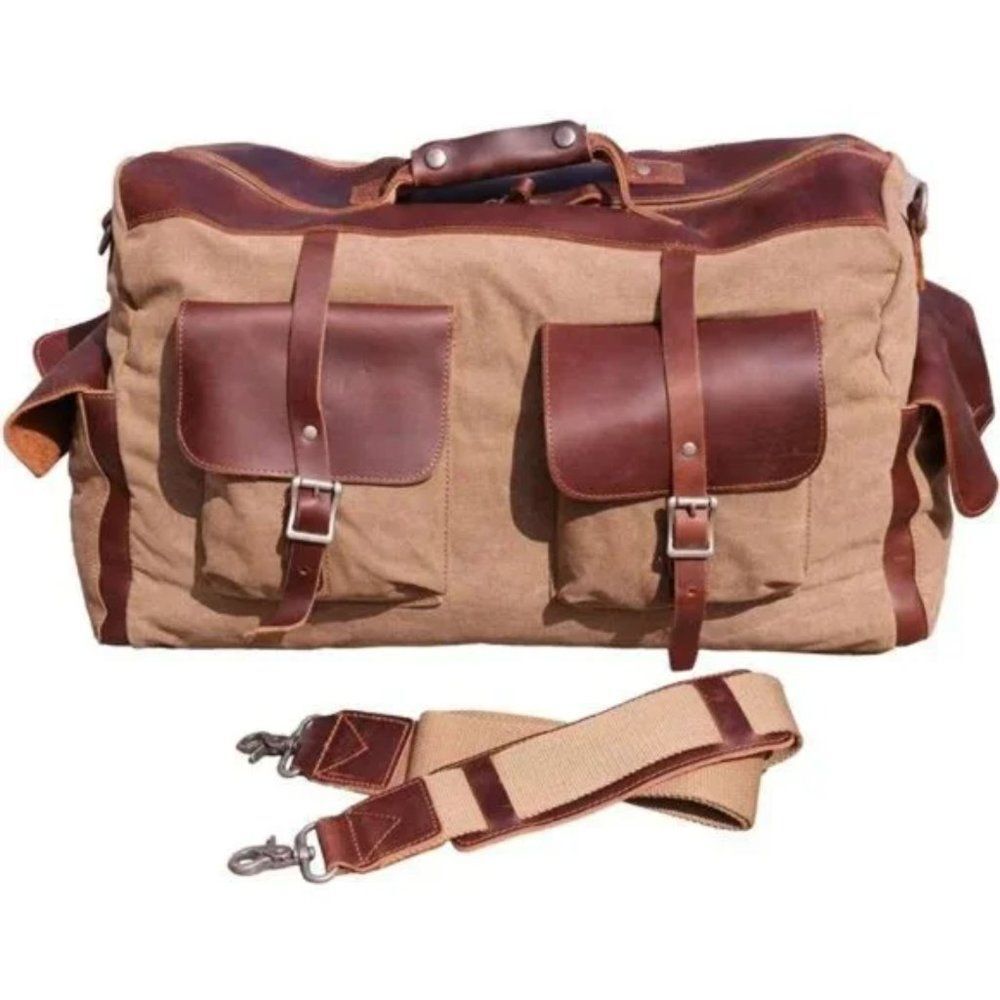 New Travel Duffel Bags Waterproof Canvas Khaki